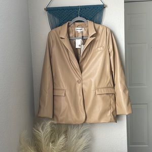 Pleather blazer